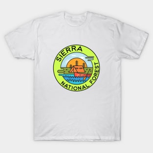 Sierra National Forest California Camping Canoe T-Shirt